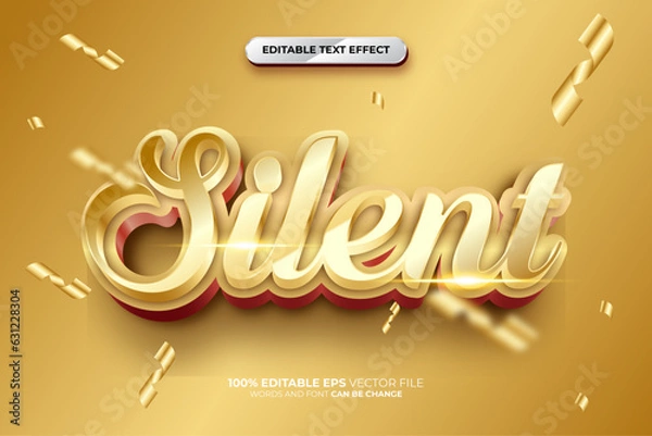 Fototapeta Silent Luxury 3D Editable Text Effect Style