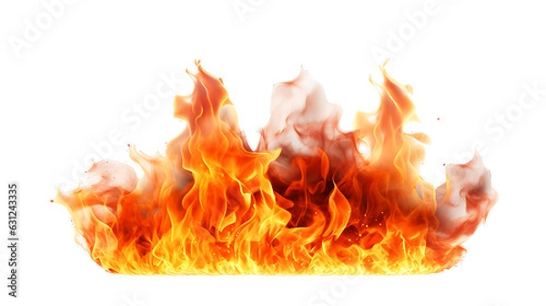 Fototapeta Fire flame effect transparent background. Fire flame png