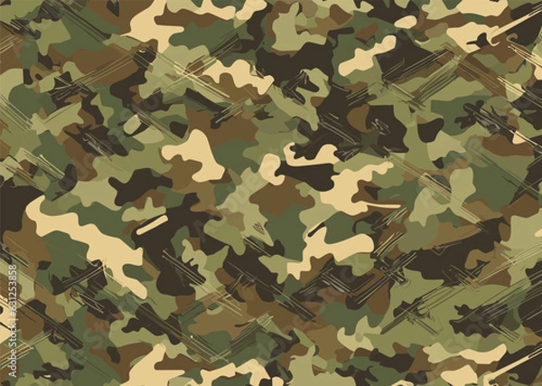 Fototapeta Camouflage seamless pattern. vector illustration