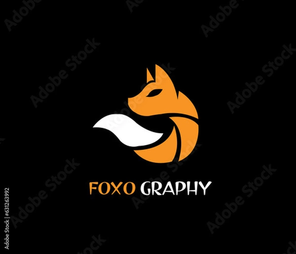 Obraz fox shape logo design for your business or company