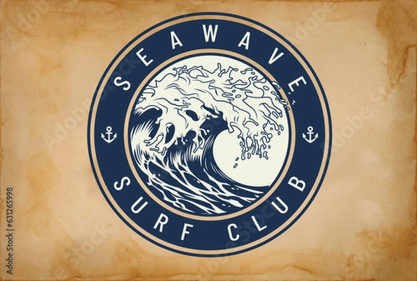Obraz vintage design of sea wave