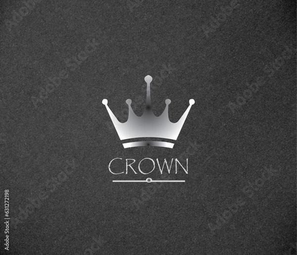 Obraz crown design with grey background