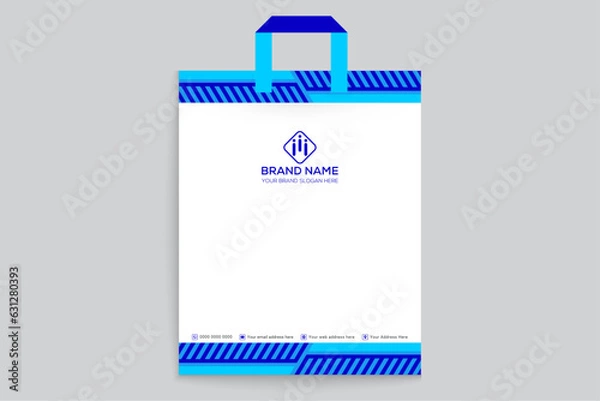 Obraz shopping bag design with blue color