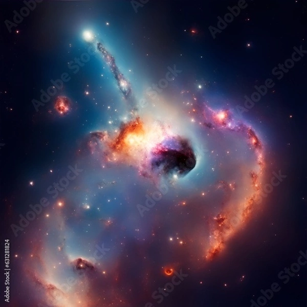 Fototapeta space, universe, galaxies, planets generated ai