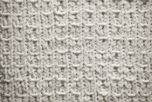 Obraz White knitting pattern background