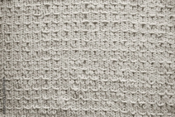 Obraz White knitting pattern background