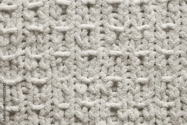 Obraz White knitting pattern background