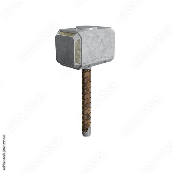Obraz Mjolnir the Thor hammer isolated