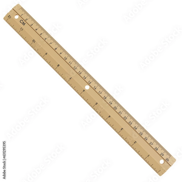 Obraz Wooden ruler isolated