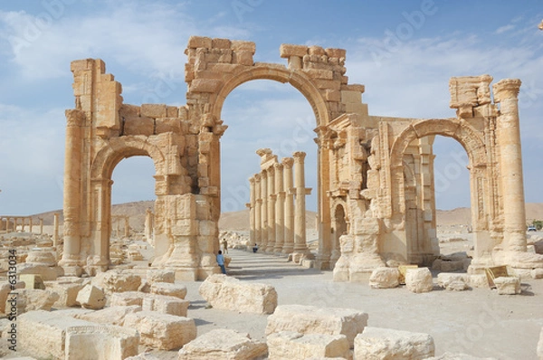 Obraz Miasto Palmyra - ruiny z II wieku naszej ery