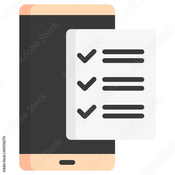 Obraz smartphone icon often used in design, websites, or applications, banner, flyer to convey specific concepts related to project management.