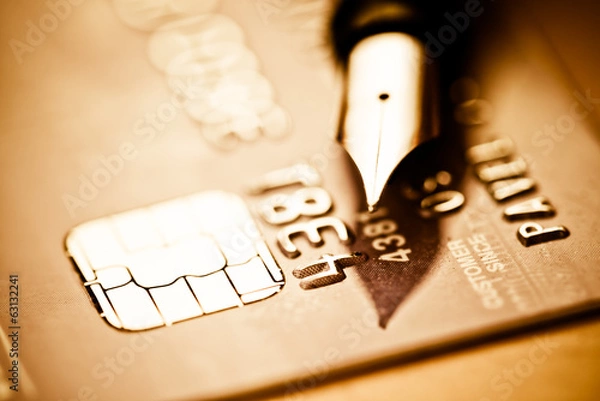 Obraz Credit card and pen