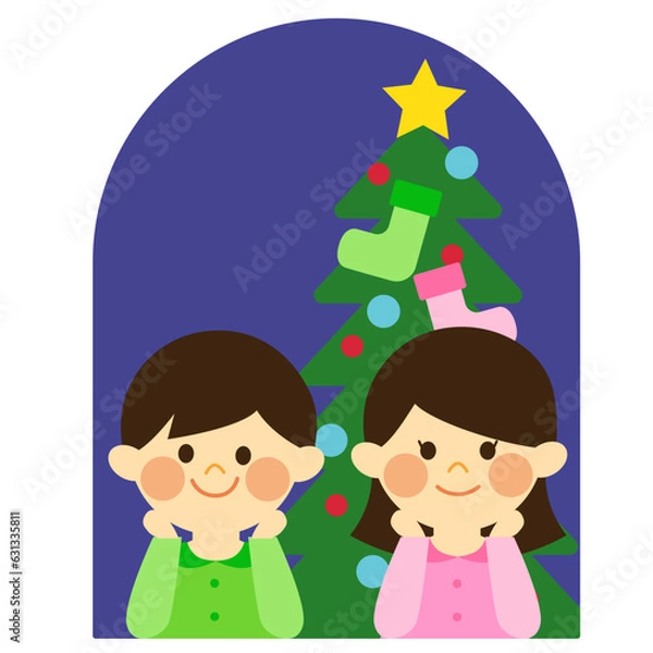 Obraz サンタを待つ子供達