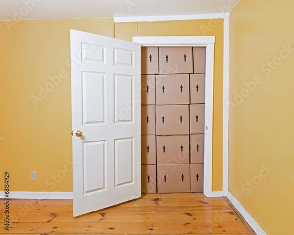 Obraz Closet Full of Boxes