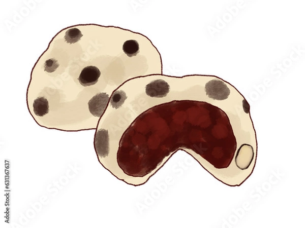 Obraz 塩豆大福のイラスト