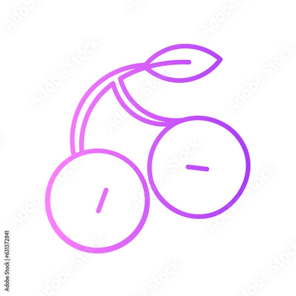 Obraz cherries gradient icon