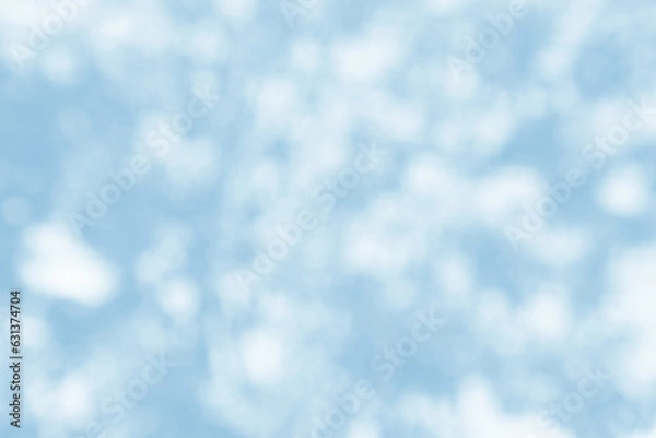 Fototapeta Light blue blurred bokeh abstract for background.