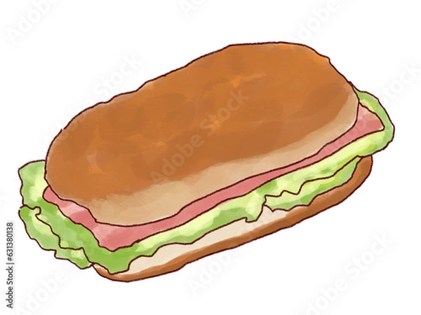 Obraz サンドイッチ主線あり