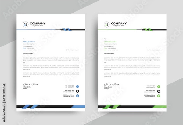 Obraz Best quality this clean & simple letterhead design for any brand or company