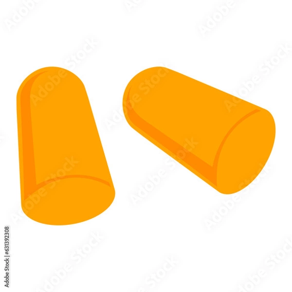 Obraz シンプルな耳栓のベクターイラスト。