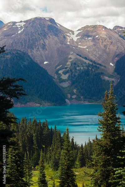 Fototapeta Mountain, lake, nature, forest, trees.