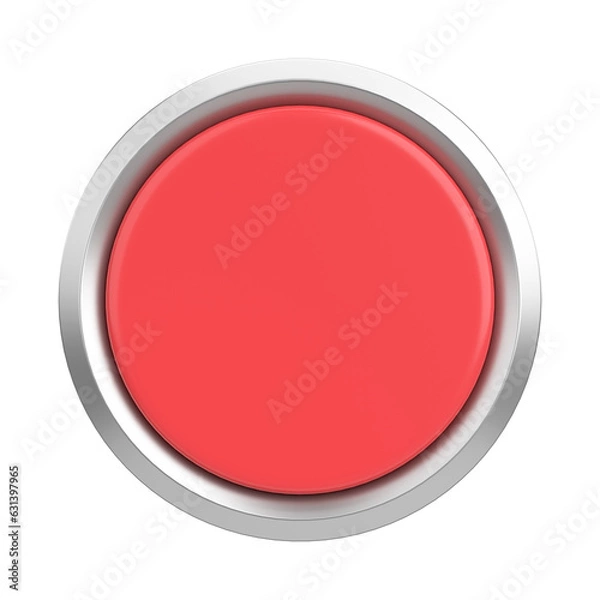 Fototapeta 3D button. Empty button. 3D illustration.