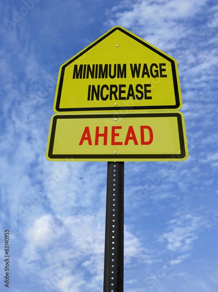 Obraz monimum wage increase ahead