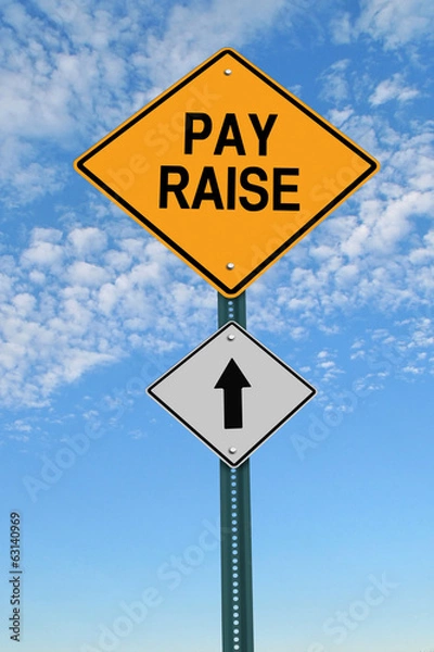 Obraz pay raise ahead roadsign