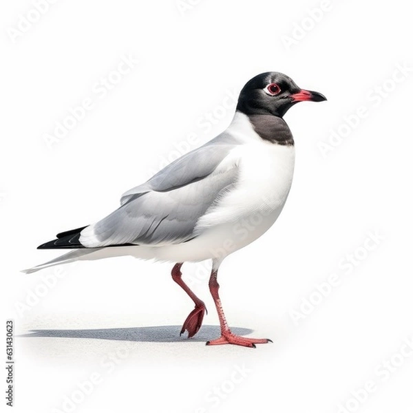 Obraz Franklins gull bird isolated on white. Generative AI