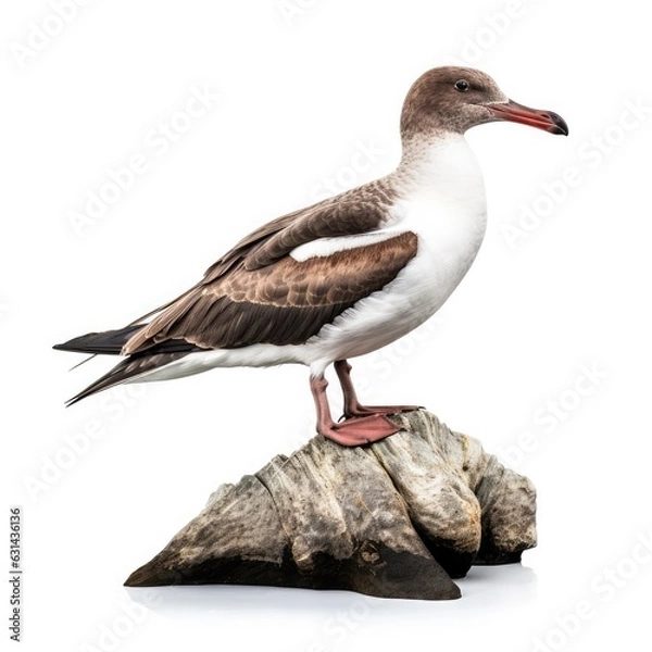 Fototapeta Audubons shearwater bird isolated on white. Generative AI