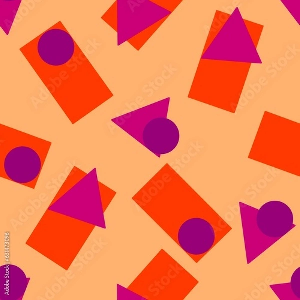 Obraz Geometry figures abstract seamless pattern