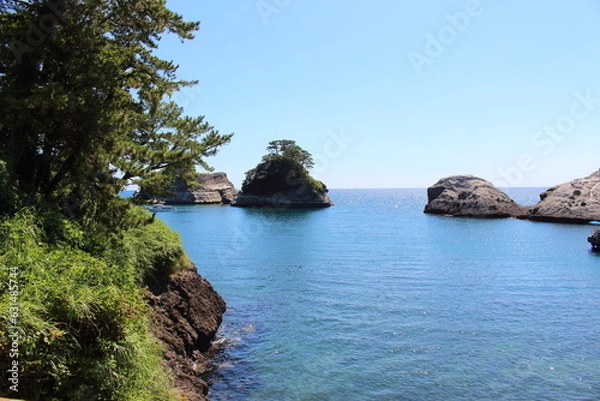 Obraz 堂ヶ島の入江全景 静岡県西伊豆町