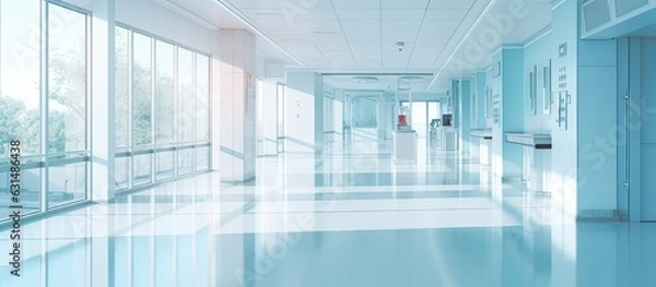 Obraz blurry hospital corridor with a luxurious and abstract design. The interior of the clinic is