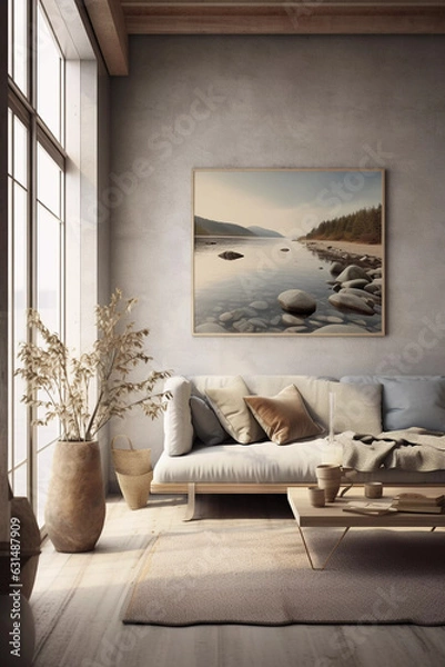 Obraz Outstanding boho living room AI-generated