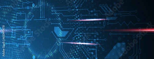 Fototapeta Abstract hexagon background. Technology poligonal design. Digital futuristic minimalism