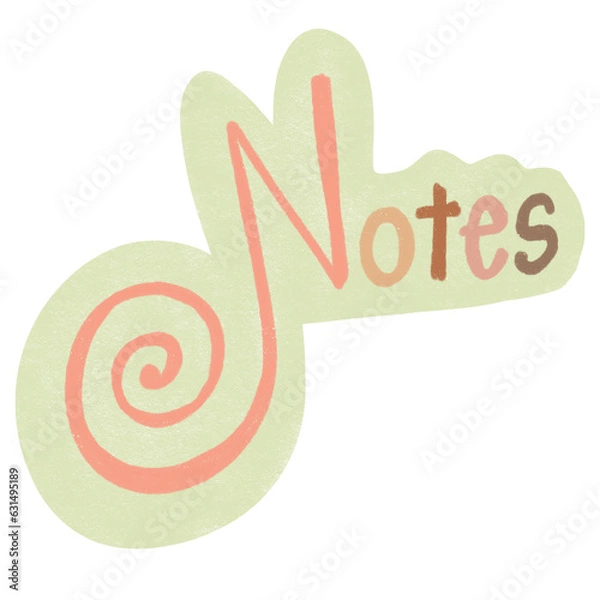 Fototapeta Cute front for digital note or decoration. It's hand writting on transparent backgound. High quality for printting.