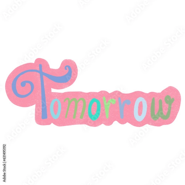 Fototapeta Cute front for digital note or decoration. It's hand writting on transparent backgound. High quality for printting.