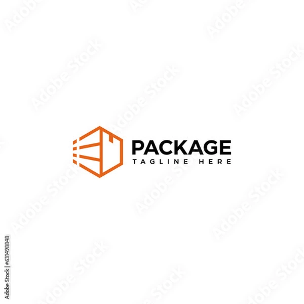 Fototapeta Shipping fast logistics logo. Modern simple symbol design.Vector template