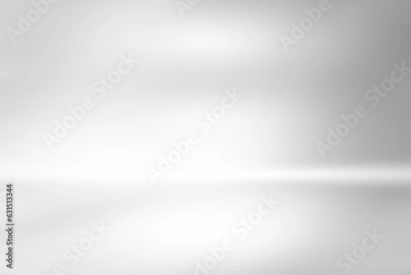 Fototapeta soft gray studio room background, grey floor backdrop with spotlight.