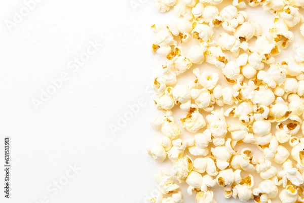 Fototapeta 白背景にポップコーン