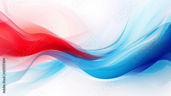 Fototapeta abstract background blue red white generative ai