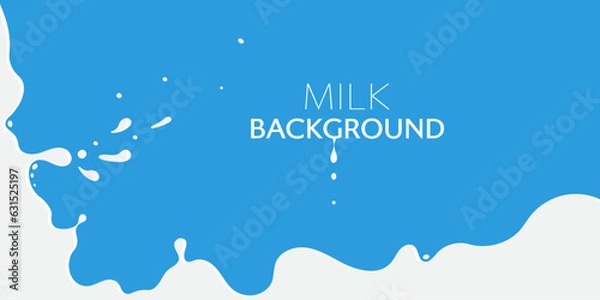 Fototapeta Fresh milk splashing background vector illustration
