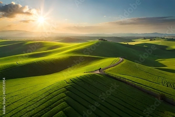 Obraz sunset over the field
