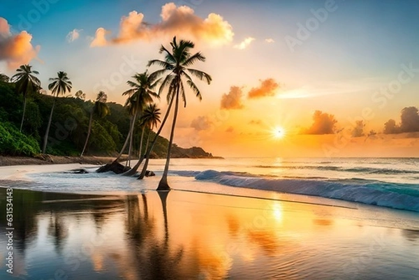 Obraz sunset on the beach