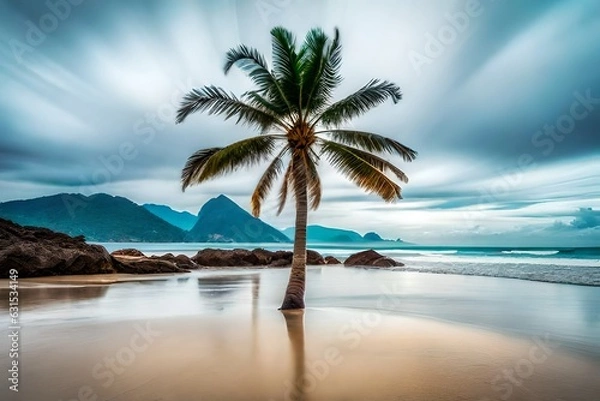 Obraz beach with palm trees