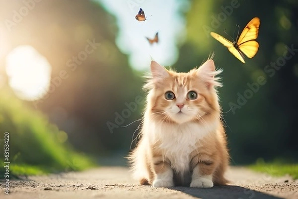 Obraz cat on the tree