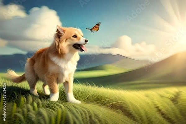 Obraz golden retriever running