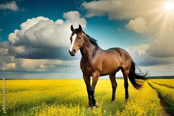 Obraz horse on a meadow