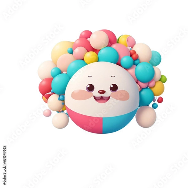 Fototapeta baby with balloons