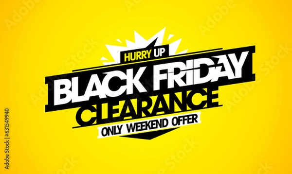 Obraz Black friday clearance sale vector banner